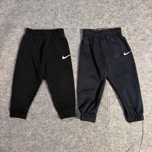 Nike‎ 2 Pack Baby Boys Joggers 18M Black Dri-Fit Fleece Sweatpants